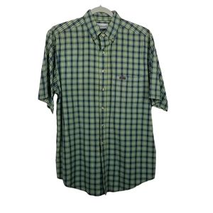 Carharrt Plaid Men's Short Sleeve Casual Button Down Shirt Size Medium